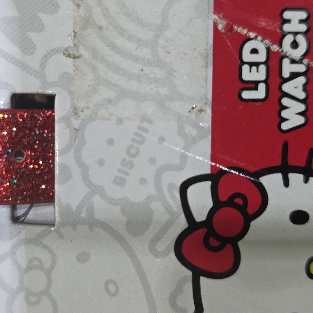 Hello Kitty Red Glitter & Rhinestone LED Watch - Picture 5 of 7